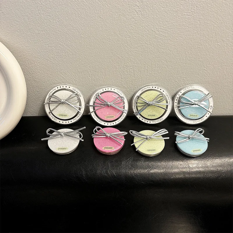 

Корейский держатель для телефона Ins Thread Silver Butterfly, премиум-класса, с магнитом MagSafe, с функцией подушки безопасности, выдвижная подставка для iPhone 17, крепление Griptok