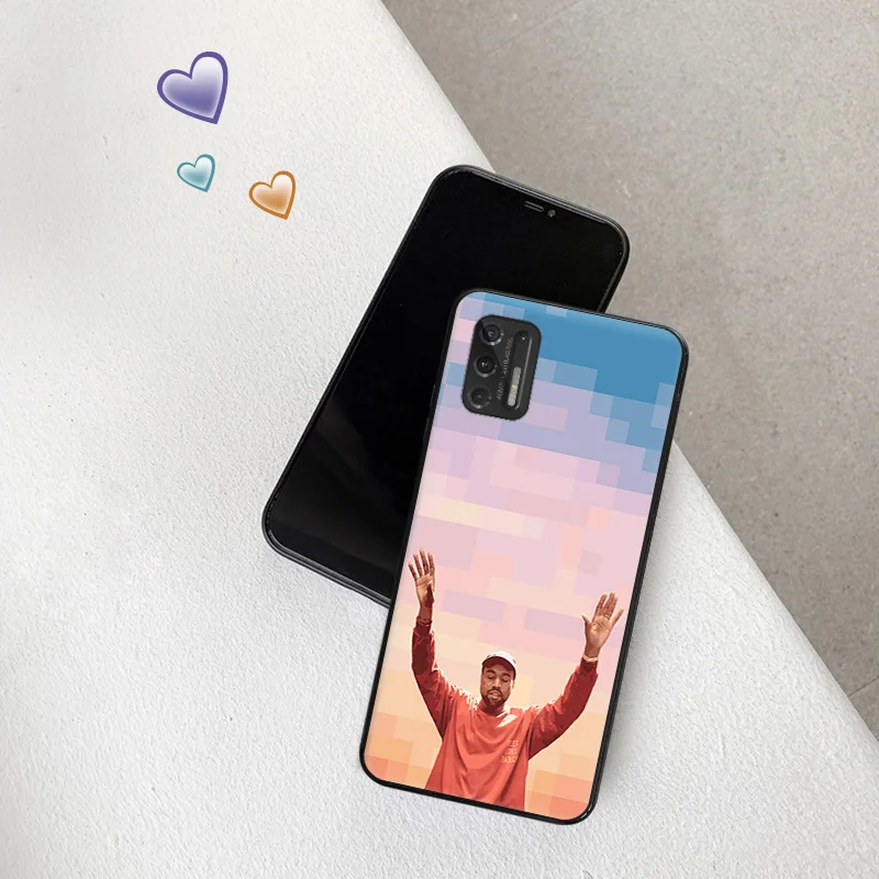Matte Phone Cases for Motorola Moto G31 G50 G30 G51 G60 G71 G22 G32 G52 G72 G53 G73 G9 Plus Kanye West Black Soft Cover image 4