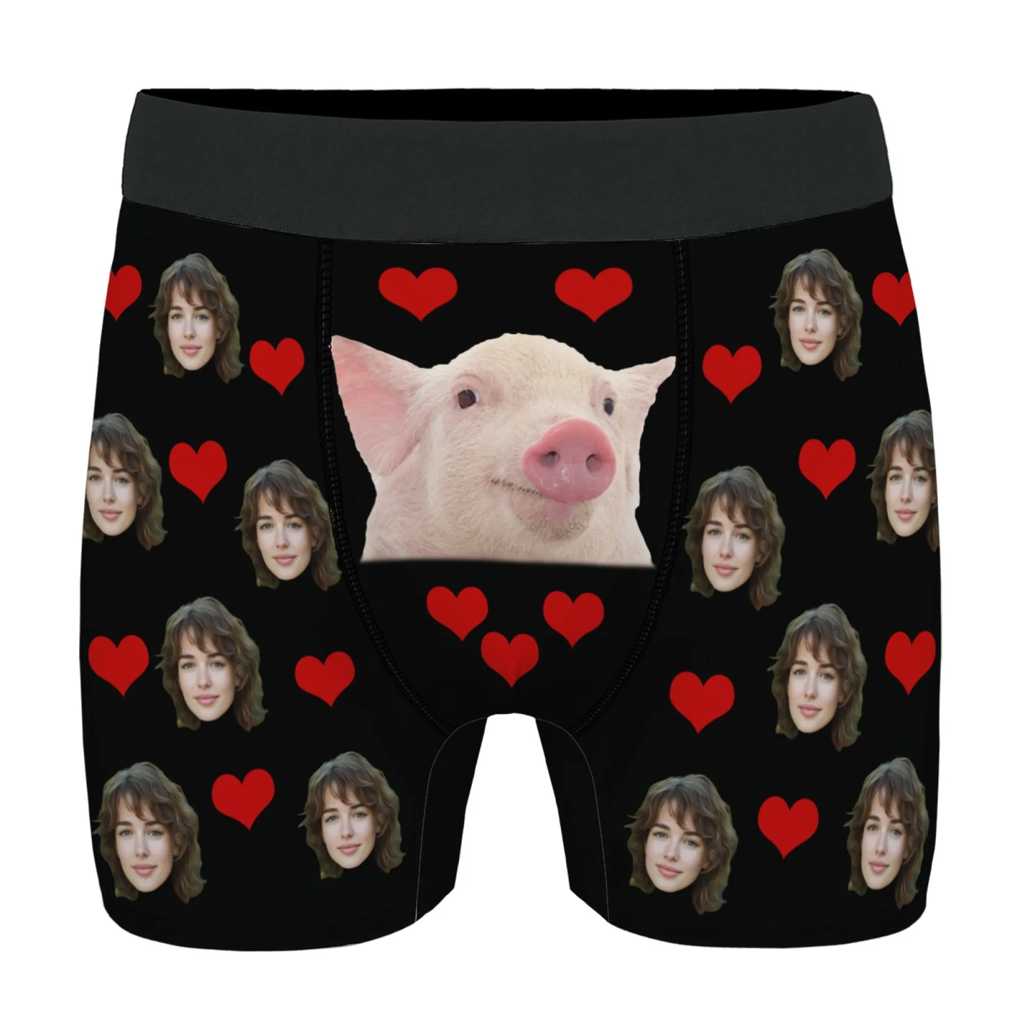 سراويل داخلية مخصصة للوجه مع صورة ملابس داخلية مضحكة مع وجوه قابلة للاستبدال لهدايا عيد الحب هدية مزحة مثيرة ومرحة #4