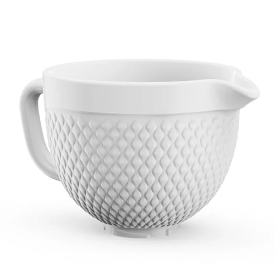 

Керамическая чаша для миксера KitchenAid, подходит для всех 4,5-5-квартовых миксеров с наклонной головкой, 5-квартовая чаша для смешивания, аксессуары и насадки для KitchenAid.