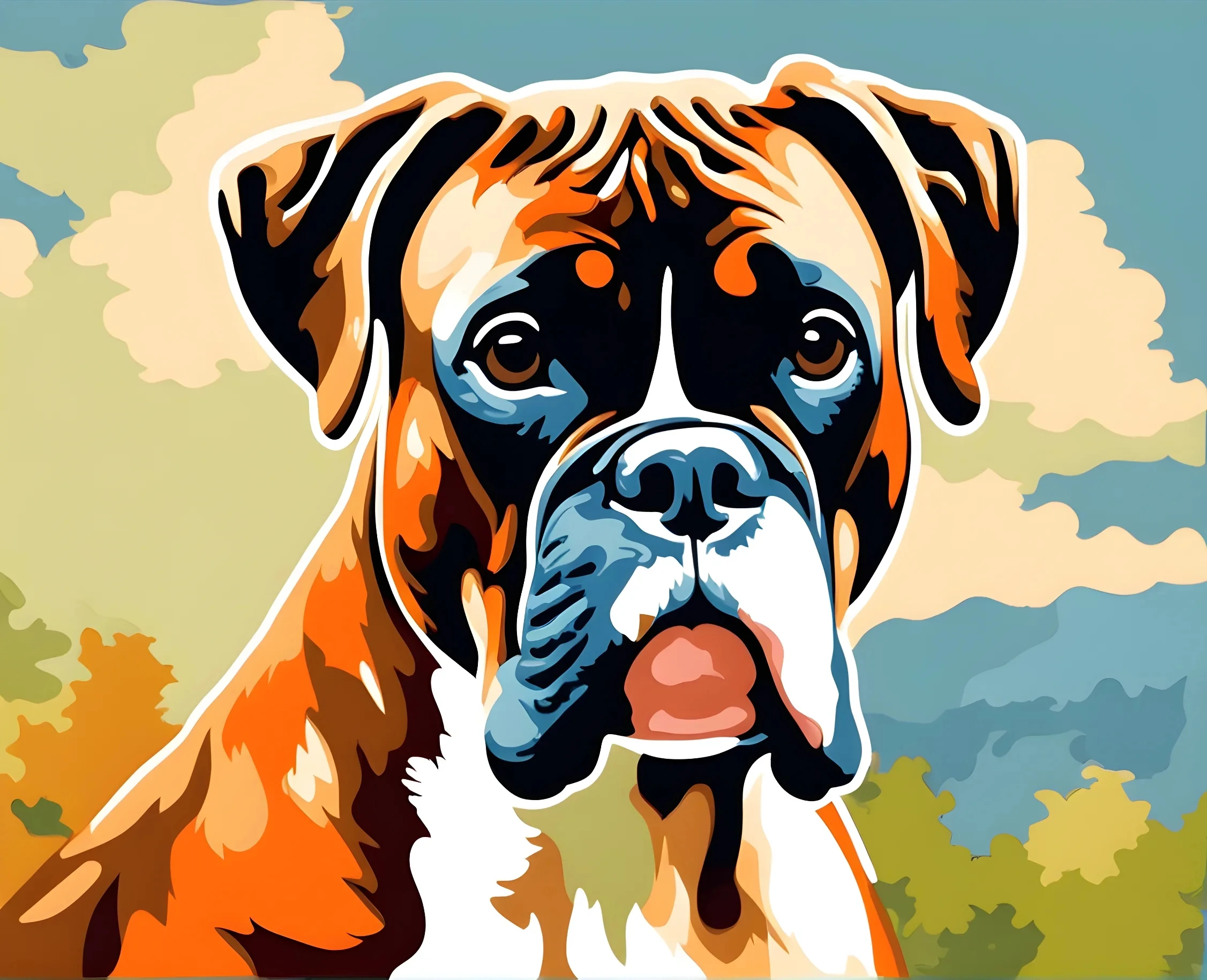 Boxer Dog painting by numbers kit