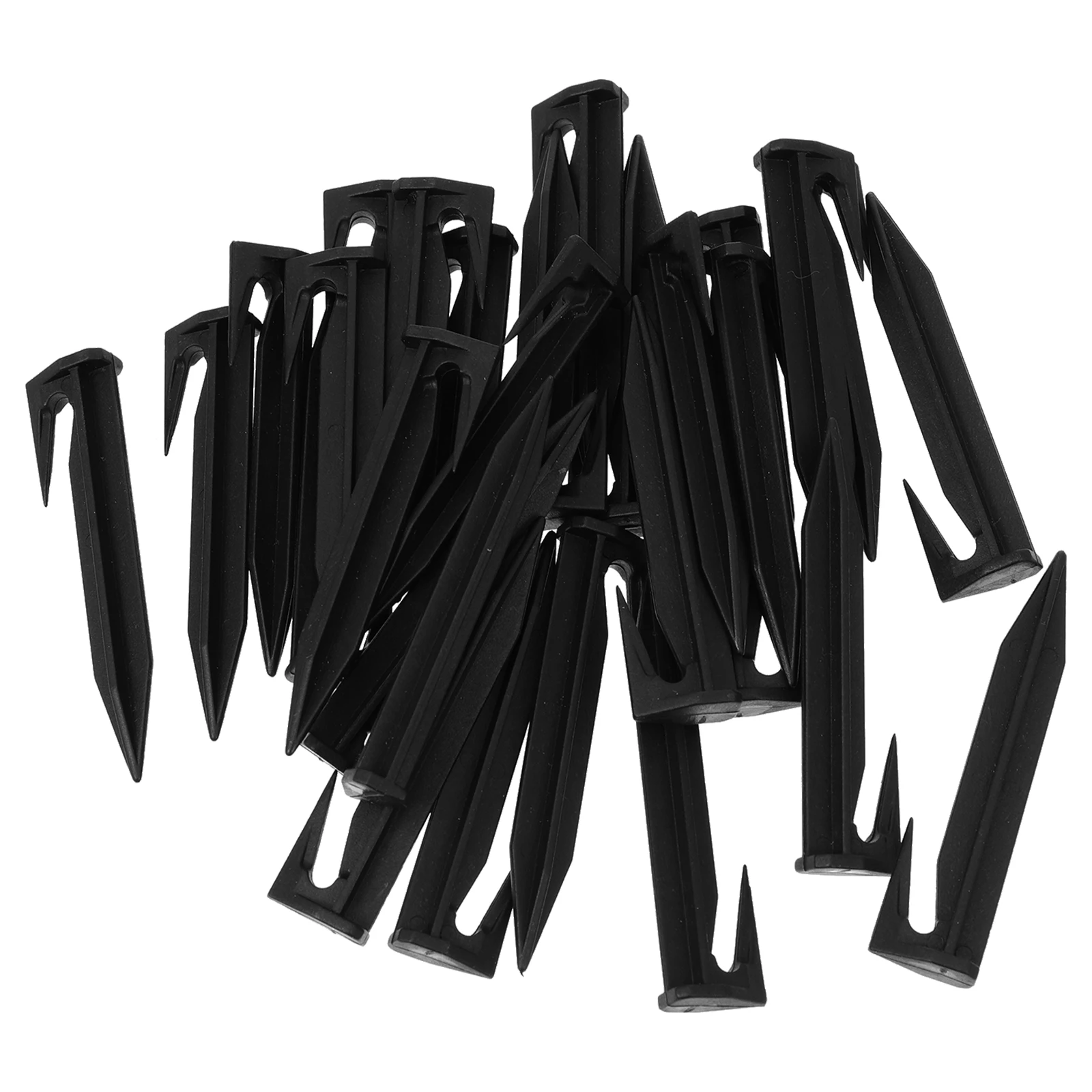 

50 Pcs Outdoor Tent Stakes Camping Nails Garden Supplies Plastic Lawn Staples Ground Pegs Easy Install Disassemble