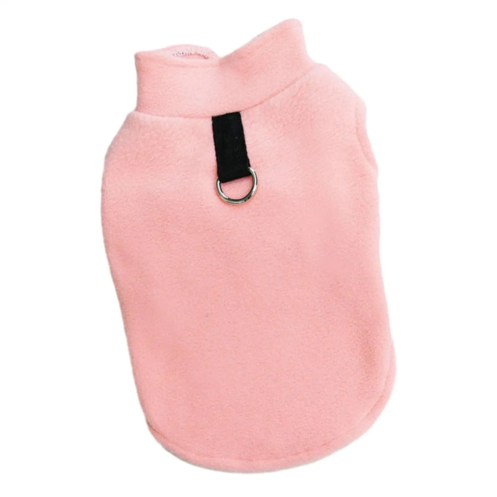 Dog Fleece Vest Sweater with D Rings Lightweight Durable Thermal Cold Weather Coats for Park Pet Costume Travel Training Pink