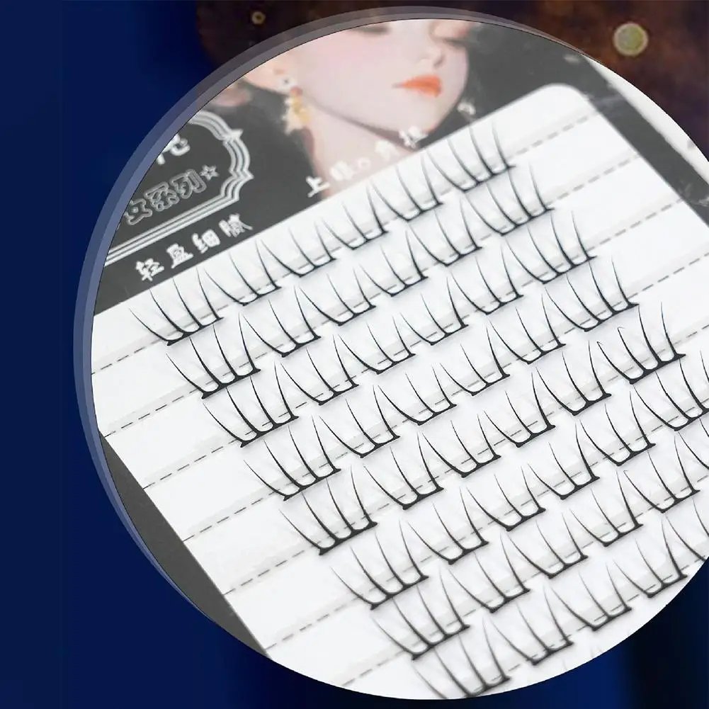 10 rows Black Stem Single Cluster Under False Eyelashes Eye Makeup Segment Grafting Fake Eyelashes DIY Lower False Lashes