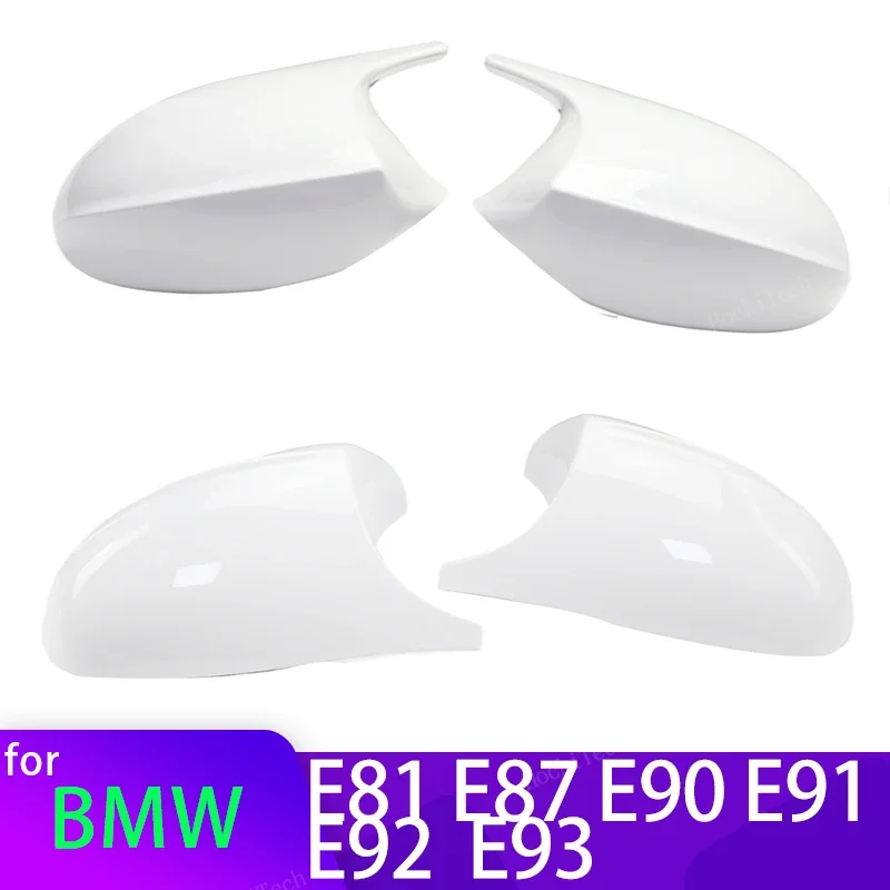 1 Pair White Replacement Rearview Side Mirror Covers Cap for BMW E90 E91 E92 E93 E81 E87 E82 E88 3 1 Series M Accessories