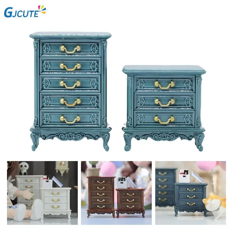 

1PC Dollhouse Miniature Bedroom Toys Bedside Table Model Simulation Bedside Table DIY Accessories For 1/6 1/12 Doll House Decor