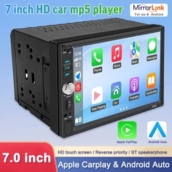 Leitor multimídia carro para Volkswagen, Carplay, 2 Din, rádio, estéreo, navegação GPS, Autoradio, Nissan, Hyundai, Toyota, 7