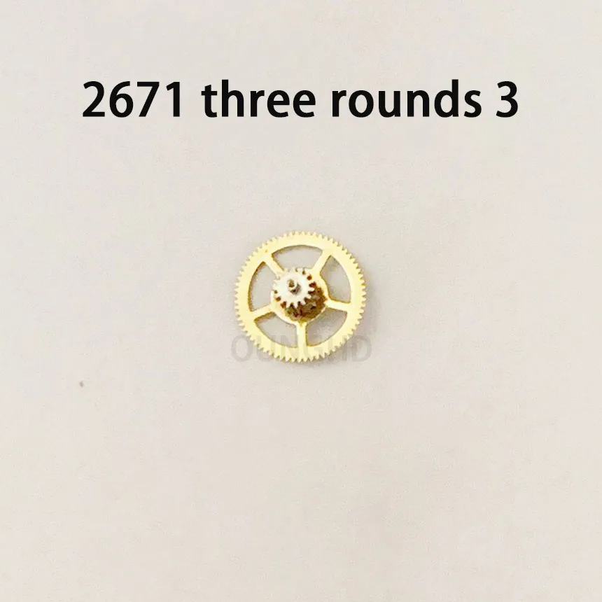 Original เหมาะสำหรับ2671การเคลื่อนไหวพาเลทส้อม Escapement ล้อสองรอบรอบสามวินาทีล้อเดิมถอดส่วน