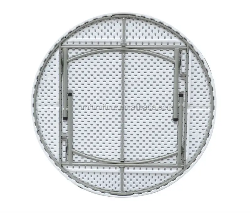 

6ft Modern Design Round Plastic Banquet Table With 10 Seats For Hotel Hospital School Outdoor Use