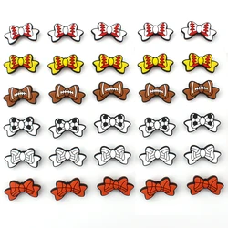 5/10pcs Silicone Beads Sports Football Basketball Bow Tie Focal Bead for Pen Making Jewelry Necklace KeyChain BPA Free Accessory