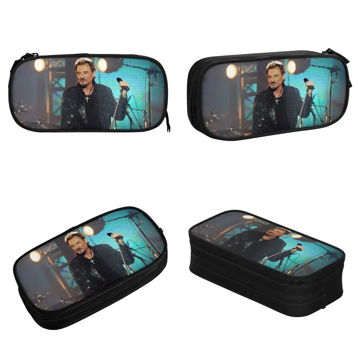 Hallyday Singer Pencil Cases Pencilcases Pen Box for Girls Boys Big Capacity Pencil Bags Student School Zipper Stationery