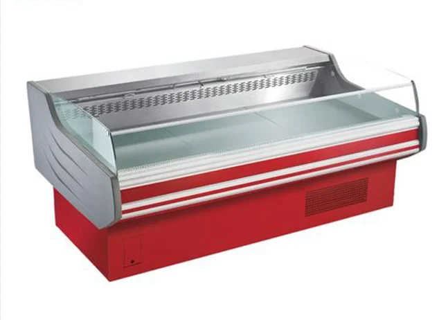 Contador de serviço Flat Top ângulo direito, SPM comercial supermercado Deli gabinete, refrigerador de carne congelador