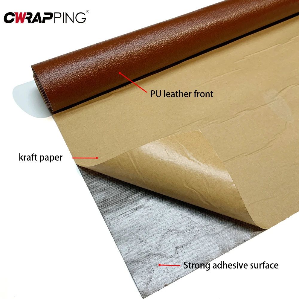 DIY Film Wrapping Foil Car PU Leather Repair Patch Vinyl Wrap Car Tuning Stickers Waterproof Full Body Sticky Sticker Adhesive view 3