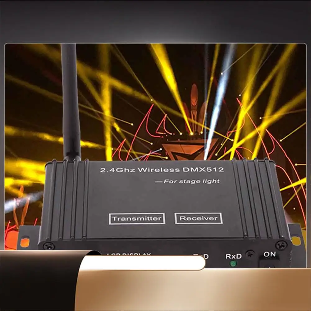 

2.4G Wireless DMX 512 Controller Transmitter Receiver LCD Display Power Adjustable Repeater Lighting Controller-N35R
