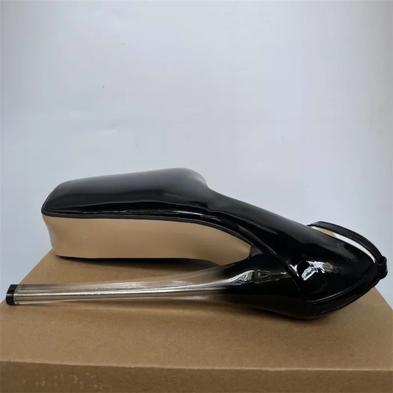 Crossdresser 22cm Thin High Heels Female Round Toe Pumps Luxurious Diamond Wedding Shoes Woman Fetish Ballet Gladiator Stilettos image 6
