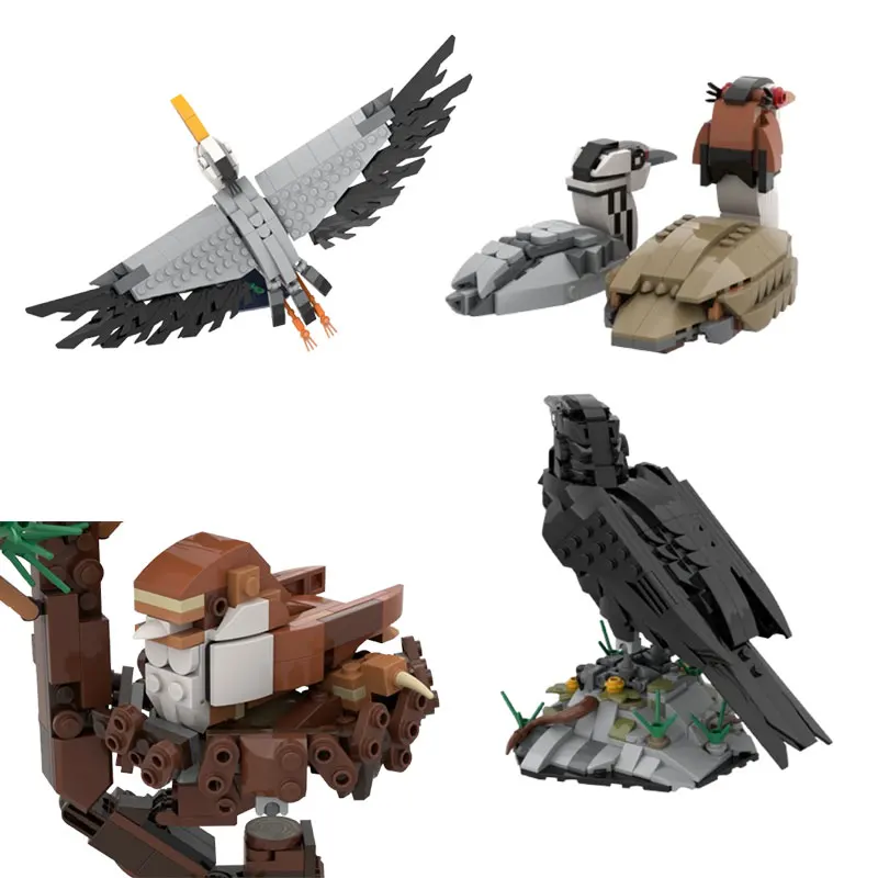

Clearance processing small particles assembly building blocks animal birds poultry MOC-174485 Robin bird crow DIY building gift