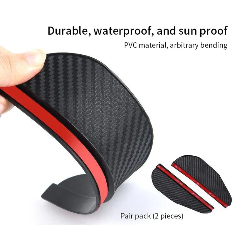 For Mazda 3 6 CX3 CX5 CX7 CX9 MX5 Miata RX8 CX30 CX50 BT50 Atenza Carbon Fiber Rearview Mirror Rain Visor - view 2
