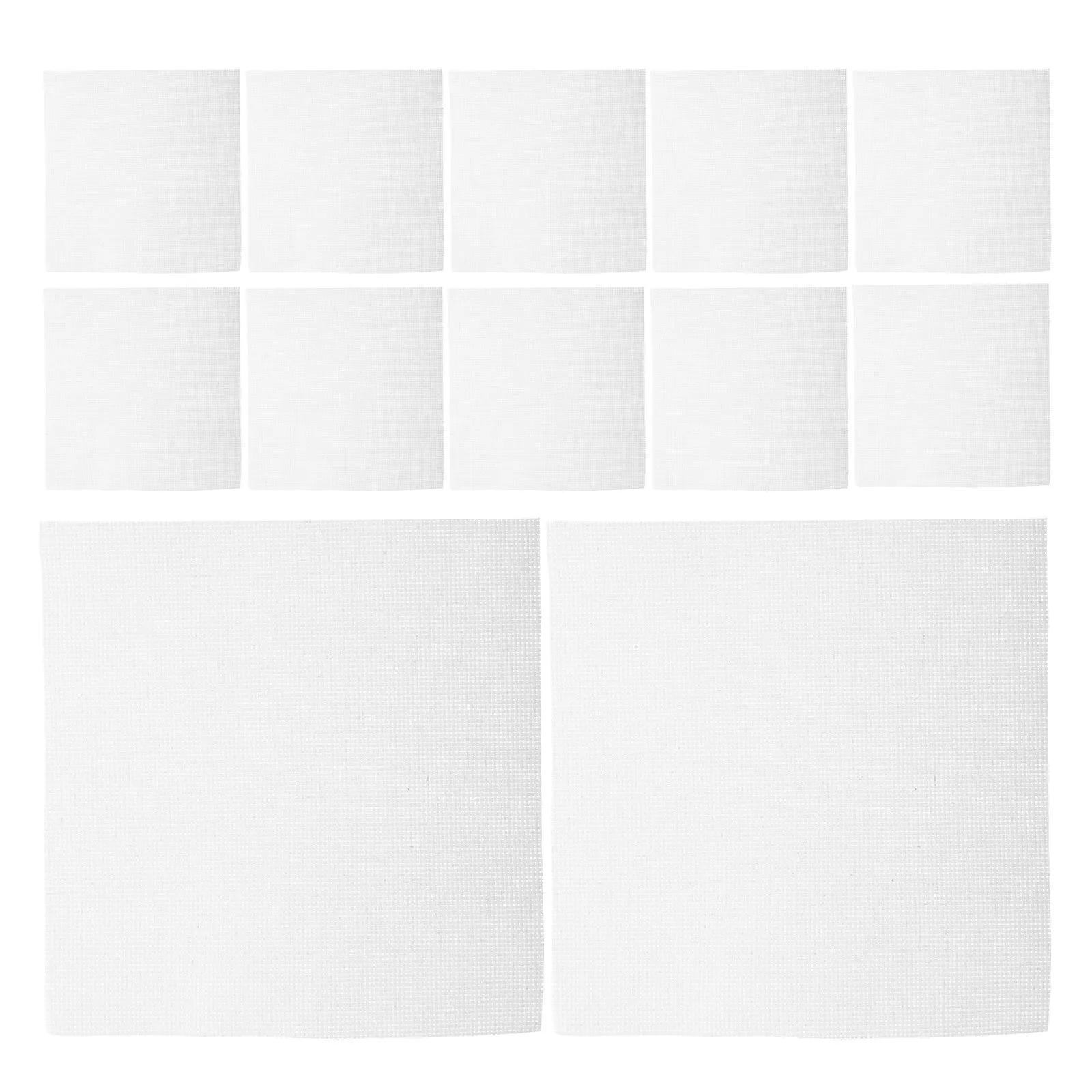 

Набор из 15 листов белой льняной ткани для вышивки крестом, маленькие квадратные сетчатые листы для рукоделия и шитья