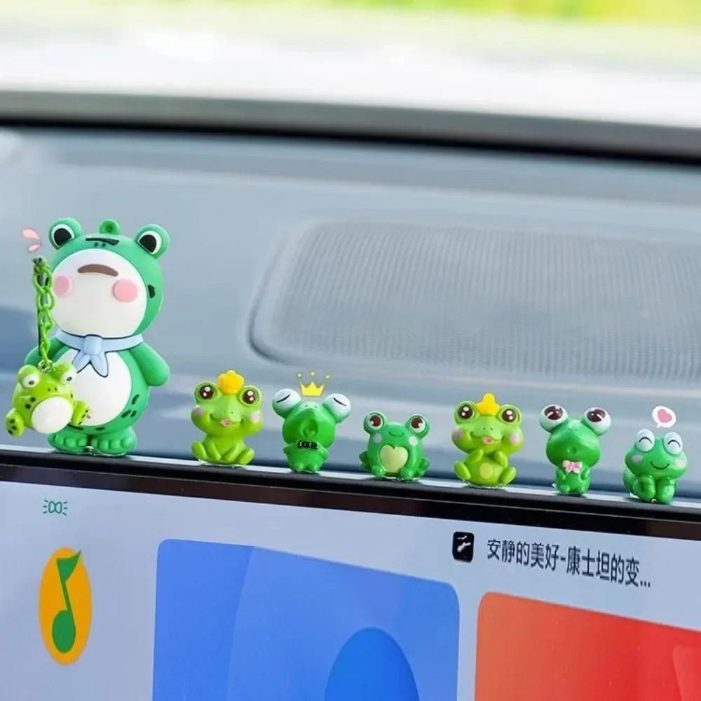 2025 Car Interior Decorations Solitary Frog Ornament Car Supplies Center Console Cute Stress Relief Frog Give a gift to a girl