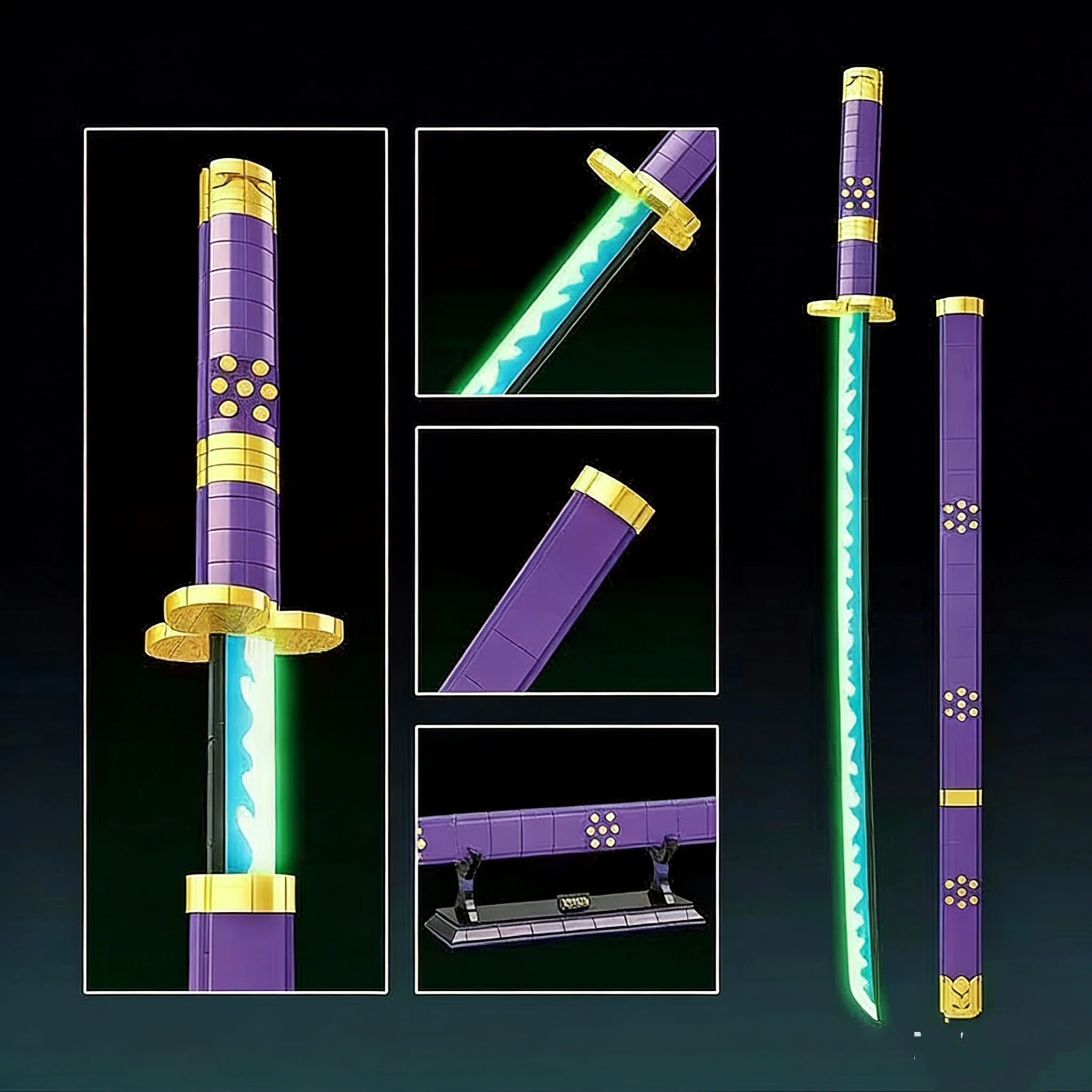 

963pcs Anime One Piece Roronoa Zoro Yamato Building Blocks Bricks Kit 98CM Katana Knife Toys for Kids Gifts