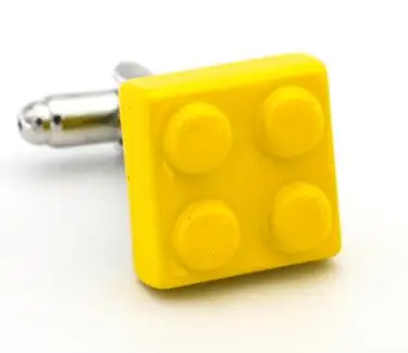 Blocks Cufflinks For Men Classic Toy Design Quality Brass Material Sky Blue Color Cuff Links Wholesale&retail image 3