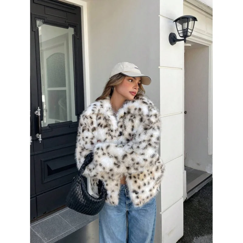 

Мужская теплая функциональная куртка из искусственной кожи с леопардовым принтом, модель E 64054, без бренда, зарегистрированный товарный знак