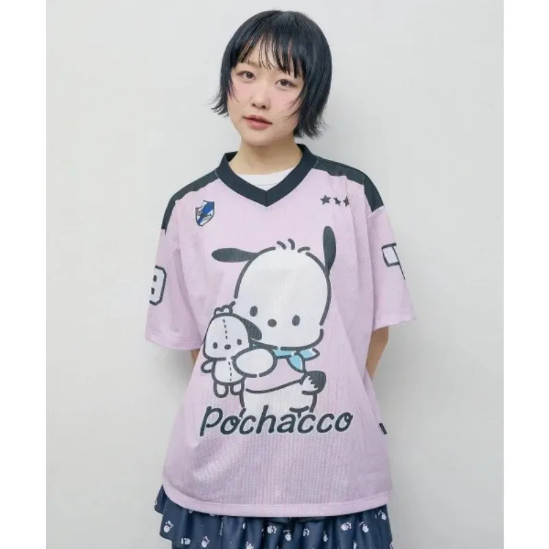 Camiseta de manga corta con estampado de letras de la marca Miniso Pacha Dog Co