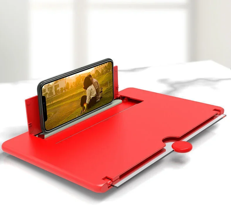 3D Phone Screen Magnifier HD Video Stand For Desktop 10 12 Inch Amplifier Bracket Holder Adjustable Foldable Viewing Accessories - view 5
