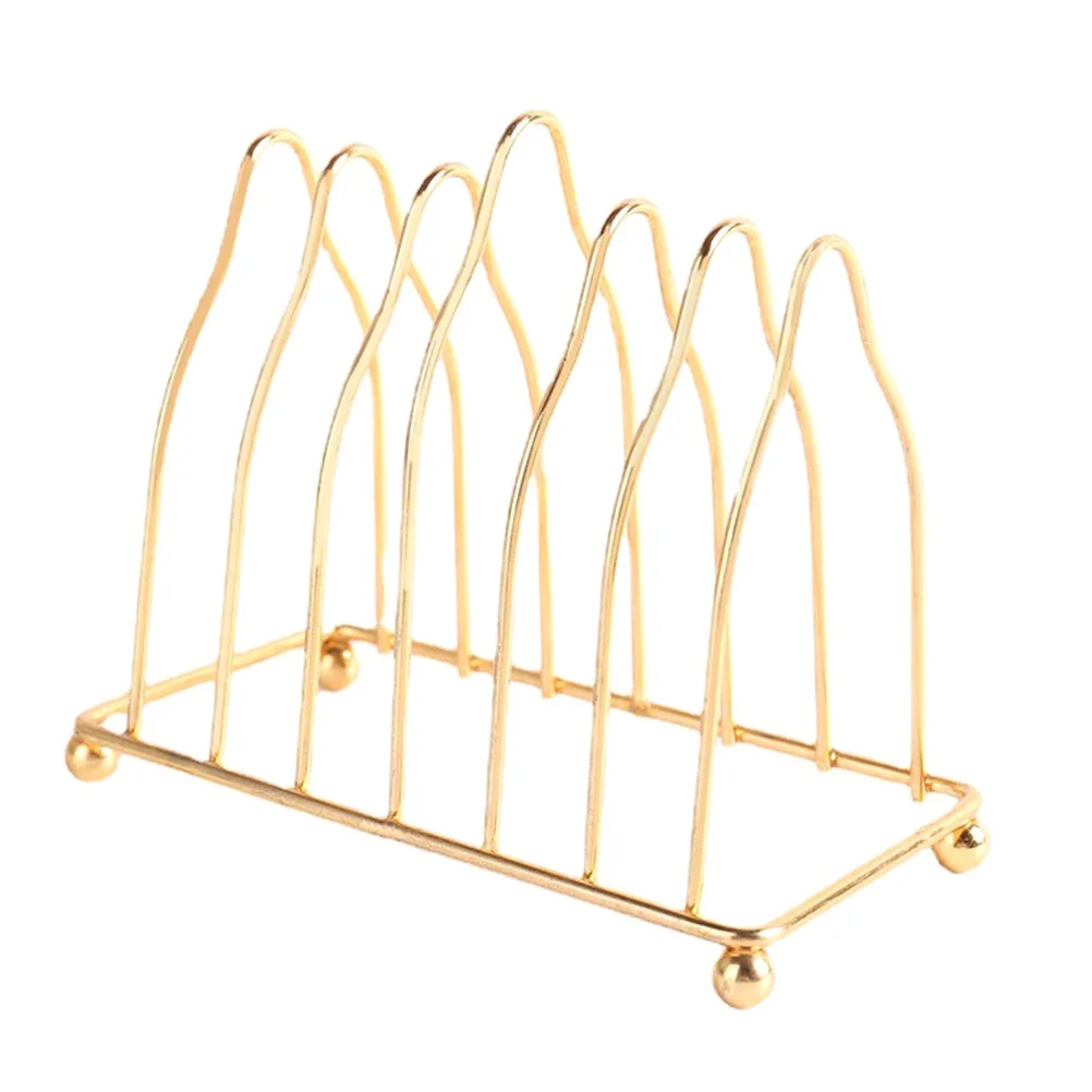 

Dish Rack Cutting Board Holder Gold Easels Delicate Plate Stand Household Organizer