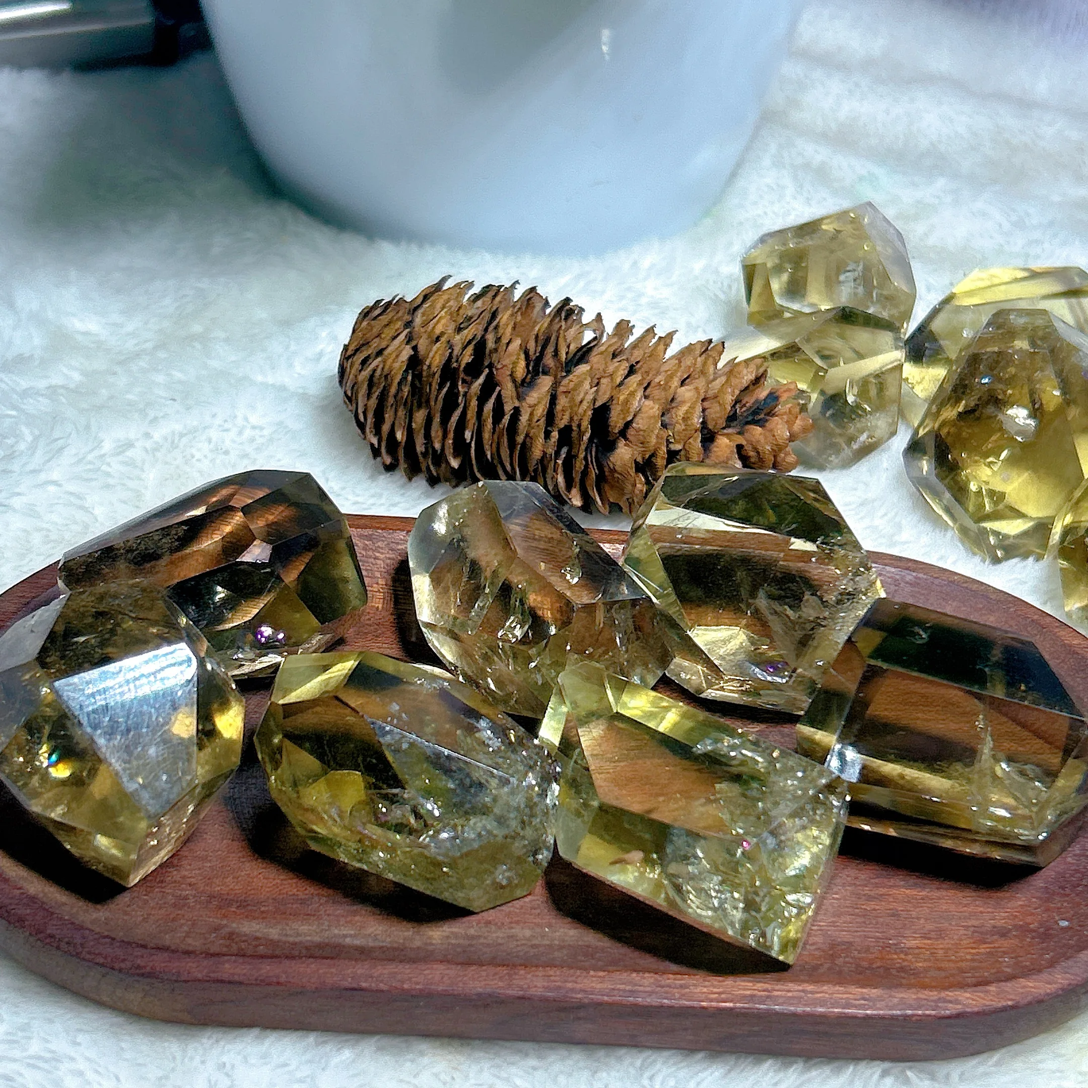 Natural Crystals Rainbow Smokey Citrine Free Form Healing High Quality Home Decorations  Mineral Energy Gift