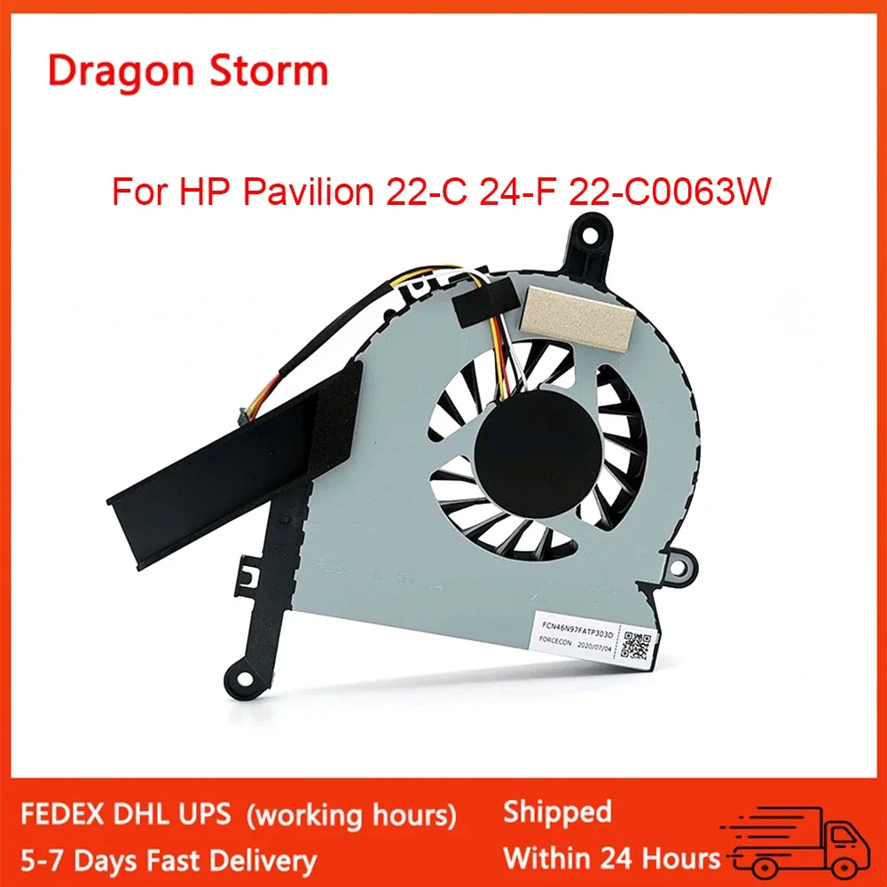 Ventilador do processador central do portátil para o pavilhão de HP, novo, BAZB0917R5U, P002, L15723-001, DC5V, 4Pin, 22-C, 24-F, 22-C0063W, 200G3