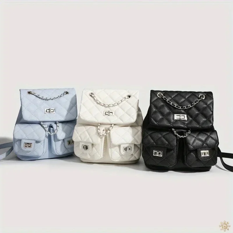 حقيبة ظهر جديدة للطالبات لعام 2026 حقيبة ظهر صغيرة للرياح الطازجة حقيبة ظهر نسائية كورية عصرية بسلسلة صغيرة خفيفة الوزن