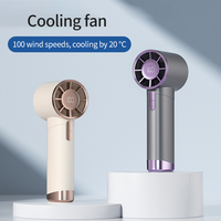 Mini Bladeless Handheld Fan USB Rechargeable  Hand Fan Portable  Personal Highspeed Fans Electric Eyelash Fan
