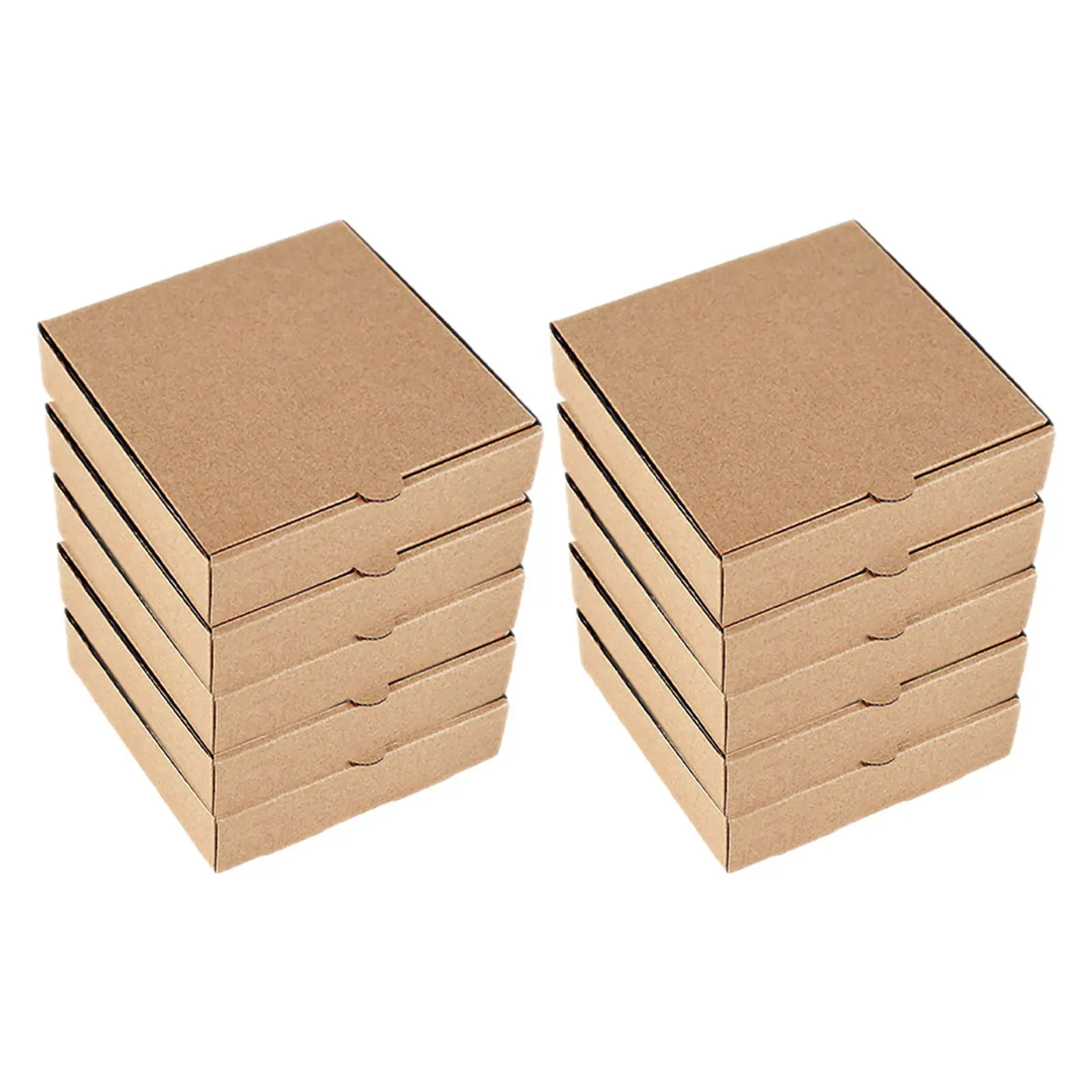 

10pcs Mini Pizza Boxes For Party Favors Cardboard Pizza Box Kraft Pizza Storage Container For Cookies Pies Pizza Box