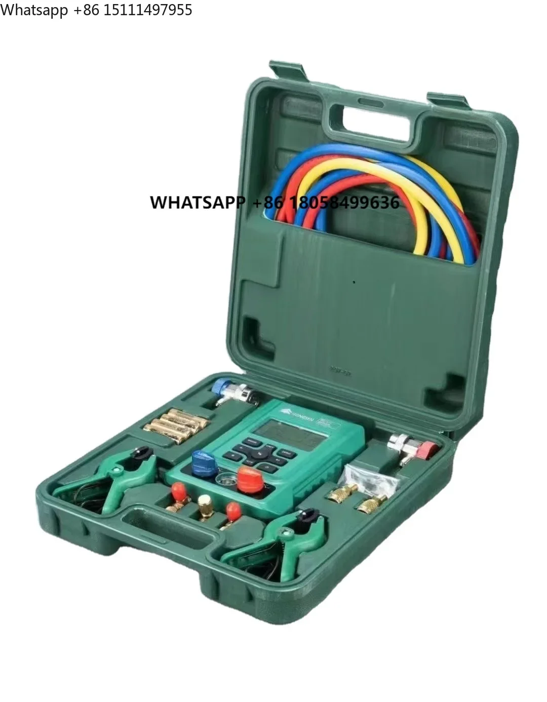 Car Tool Refrigeration Digital Manifold Gauge Meter Refrigerant Inspection HVAC Vacuum Pressure Temperature Tester 2-Way Valve
