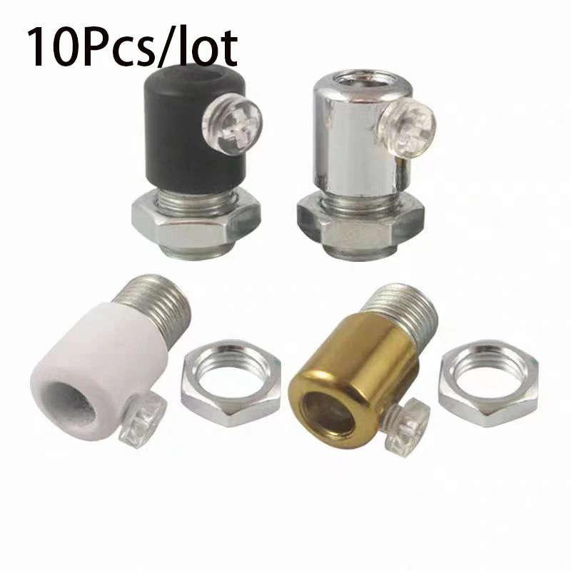 10Pcs Steel Wire Power cord Pendant Lamp Metal Lock Cable Card Cable Tie Anti-fall Lock Device Fixed Cable Card Lamp Hardware