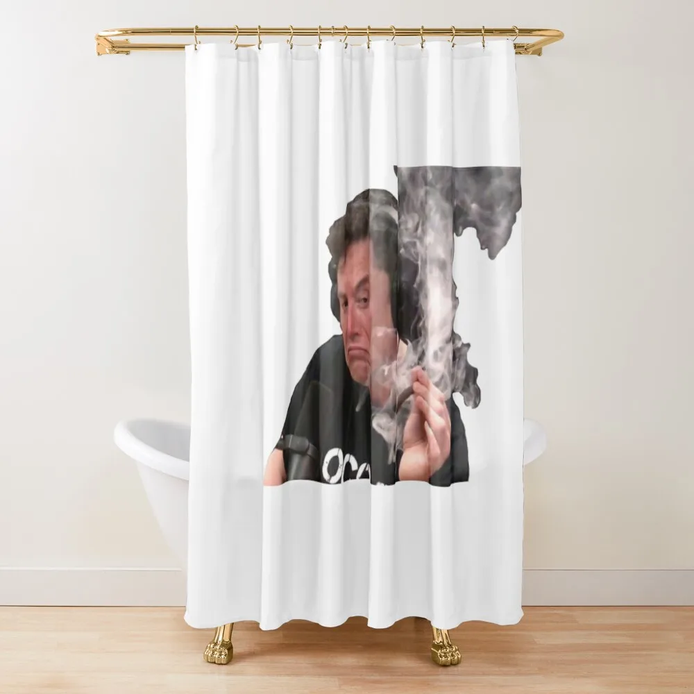 

Elon Musk Smoking Meme Shower Curtain Shower Bath Waterproof Shower And Anti-Mold Curtain