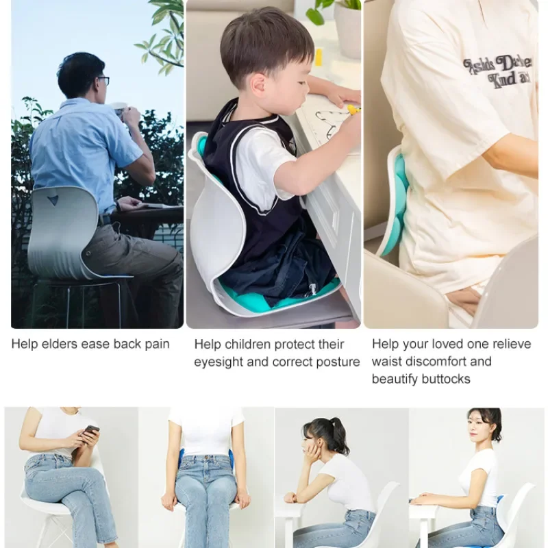 Back Support Sitting Posture Correction Office Chair Back Pain Relief Ergonomic Waist Protection Cushion Anti Hunchback Pillow