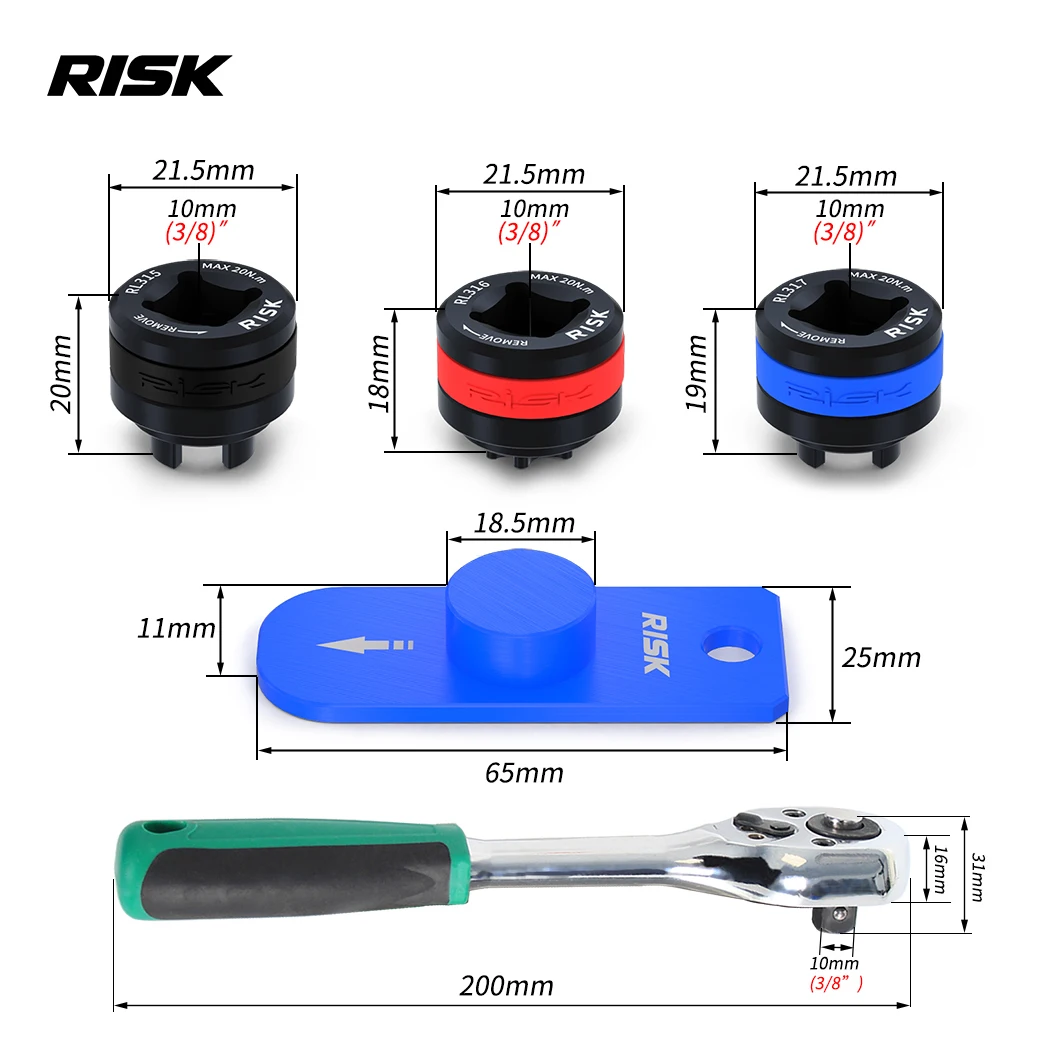 RISK Bicycle Disc Brake Caplier Side Cover Cap Removal Tool Auxiliary Retainer Bike Piston Installation for M9200 M9220 R9270