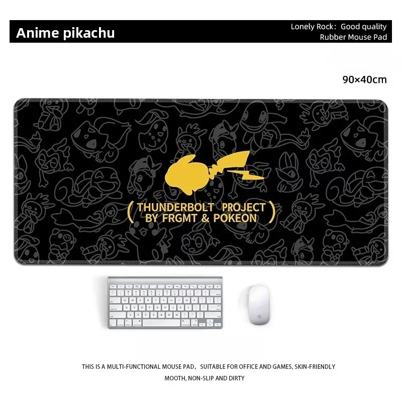 

2025Boys Mouse Pad Pikachu Cartoon Anime Mouse Pad Leather Pokémon Table Mat Cute Boy Girl Game Anime Keyboard Pad Computer