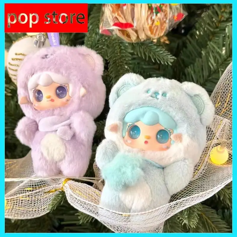 Yooki – boîte aveugle de 4e génération, 6 pièces, série de petits ours, jouets en peluche, poupée exquise, porte-clés, sac à dos, pendentif mystère