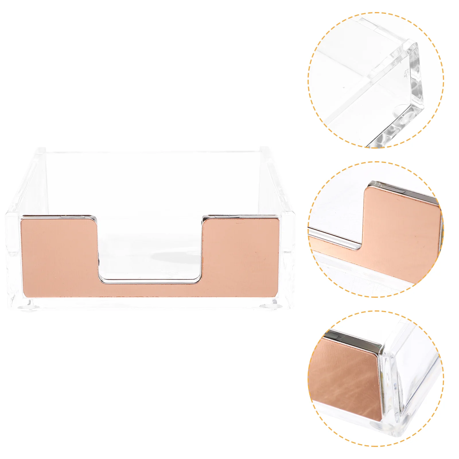 Notepad Transparent Acrylic Box Pin Paper Clip Storage and Organization Pads Container Business Card Holder Holders