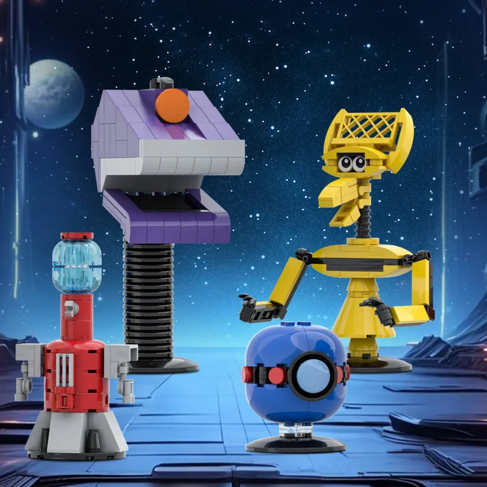 Gobricks MOC Movie Action Figure MST3K Mystery Science Theaters 3000 Building Blocks Model Mad Scientist Bricks Toy Kids Gift