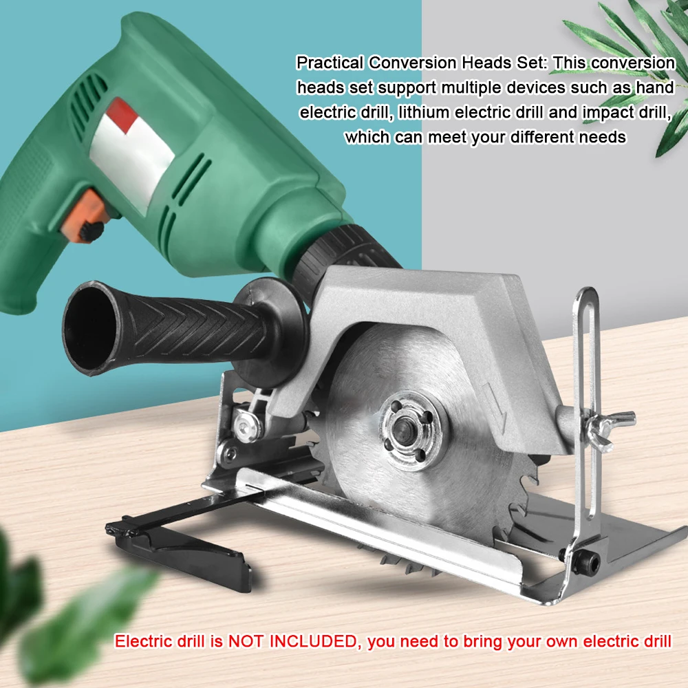 

Electric Drill Modified Tool Attachment Electric Drill to Electric Circular Saws Angle Grinder 2 in 1 Modified Accessories Set