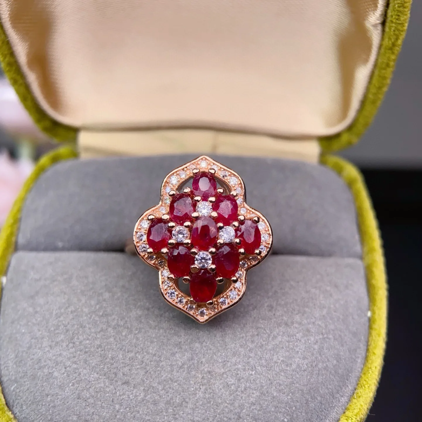 

Серебряное кольцо с натуральным рубином S925, элегантная оправа с покрытием из розового золота с сертификатом, ювелирные изделия из драгоценных камней в подарок