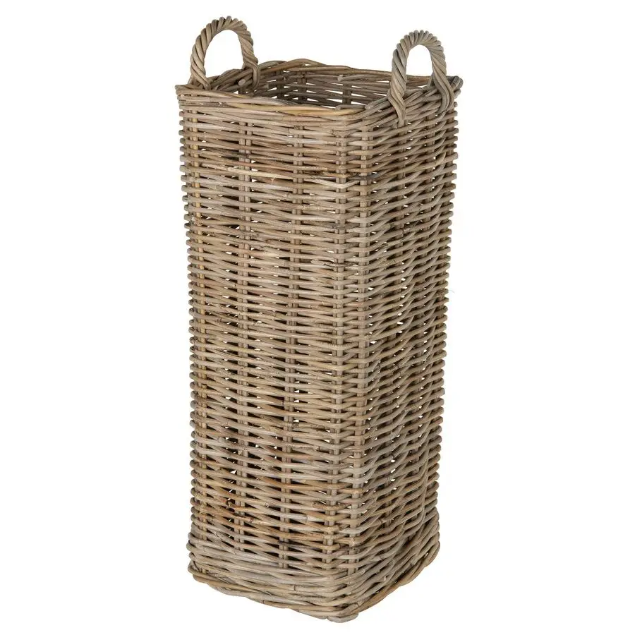 

Kobo Square Umbrella Stand with Metal Water Catch, Gray Storage Basket Grey