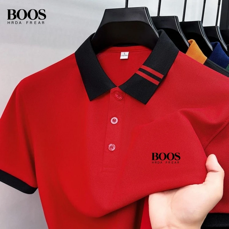 New Men's High-Quality Short-Sleeved Polo Shirt, Summer Fashion, Casual, Comfortable