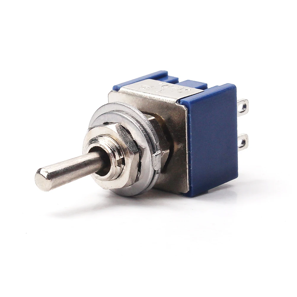 

Premium Mini Metal Toggle Switch 6-Pin 3-Position On/Off/On 6A 125V Blue Guitar Pickup Selector Electrical Equipment Mini Switch