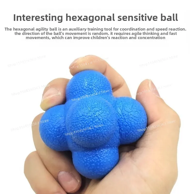 Hexagon Reaction Ball Agility Ball Trainer Variable Directional Ball Reaction Children's Professional Badminton Practice