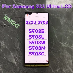 100% Test AMOLED Display For S22 Ultra LCD Touch Screen Digitizer For Samsung Galaxy S22Ultra 5G LCD S908 S908U With Defects